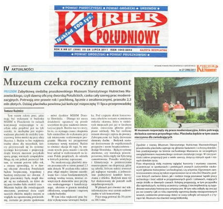 W 2011 roku, po 20 latach użytkowania, rozpoczyna się kolejny generalny remont budynku muzealnego. Tomasz Kuźmicz, Muzeum czeka roczny remont, „Kurier Południowy” nr 27 (398), 22-28 lipca 2011.