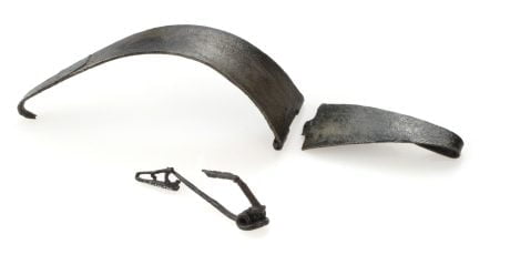 Iron brooch and belt hook, Przeworsk Culture, second half of the 1st c. BC; Kleszewo, Pułtusk Commune